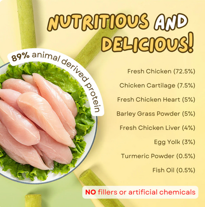 PurrSprout™ Natural Cat Grass Chew Sticks